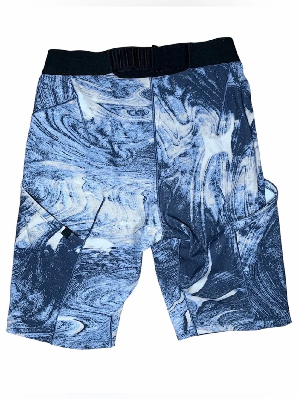 LULULEMON LAB Esker Bike Short BPBD SZ 4 Lava Print Blue Denim Multi